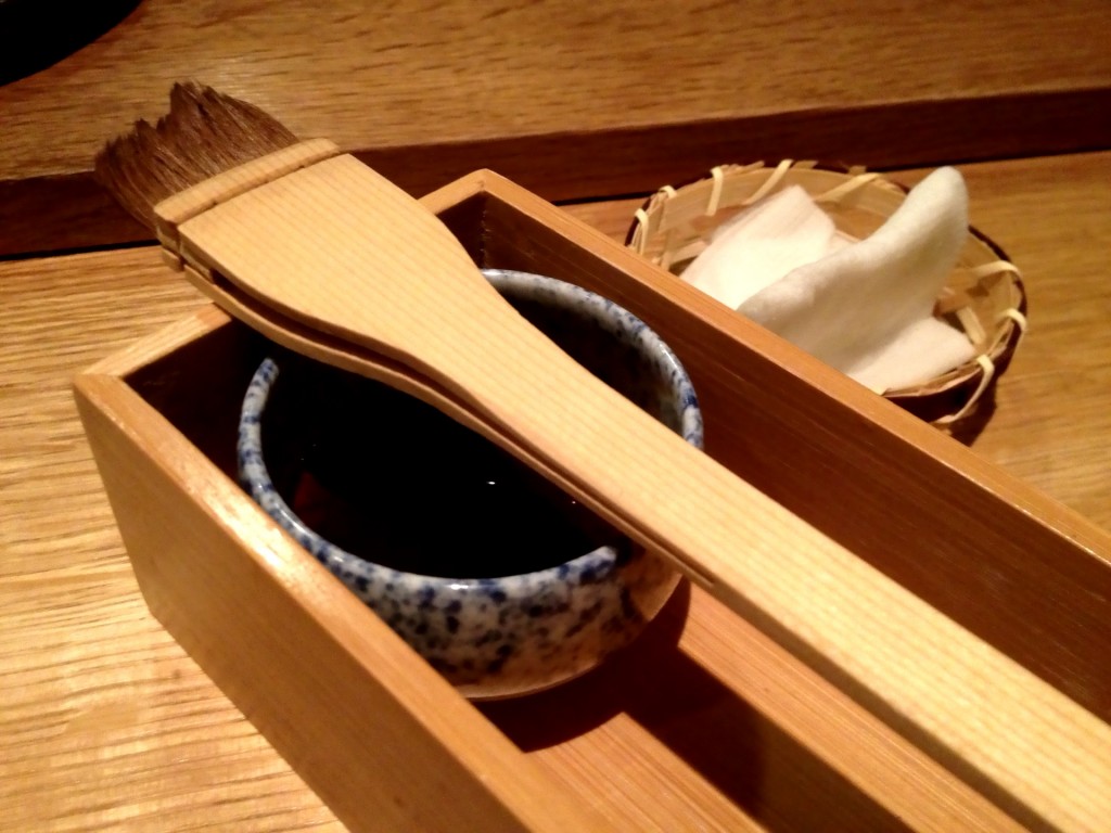 Shoyu (Soy Sauce) and Brush @ Sushi Taro (© 2013 The Offalo)