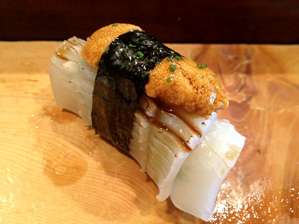 Uni/Ika (Sea Urchin/Squid) @ Kiriko (© 2013 The Offalo)