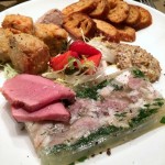Piggy Platter (Headcheese, Trotter Fritters, Smoked Tenderloin, Liver/Heart Mousse)