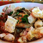 Thai Boat Noodles w/Pork, Pig Liver, Pork Rinds