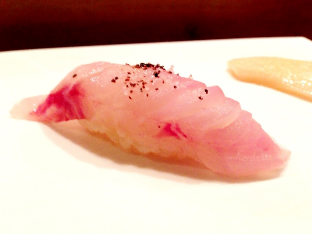 Asaisaki (Kelp-Wrapped Red Bass) @ Shunji (© 2013 Chris Hei)