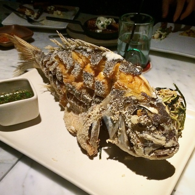 Whole Fried Snapper at Tar & Roses